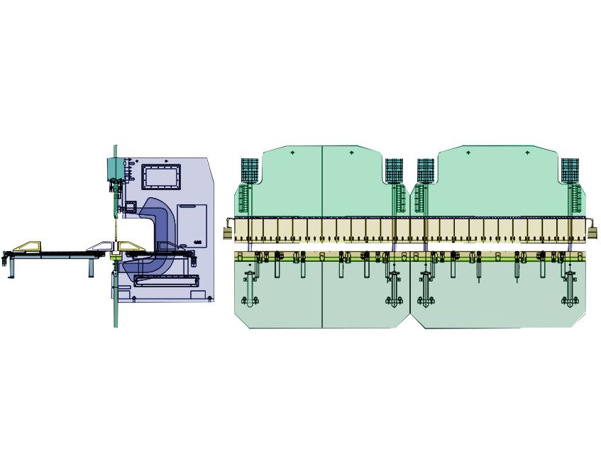 2xWE67K-1600T7000 CNC Press Brake in Tandem